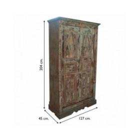 Armadio Alexandra House Living Marrone Legno Riciclato 45 x 204 x 127 cm