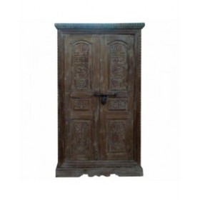 Armadio Alexandra House Living Marrone Legno Riciclato 45 x 220 x 121 cm