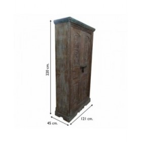 Armadio Alexandra House Living Marrone Legno Riciclato 45 x 220 x 121 cm