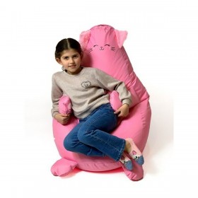 Puff GO GIFT Rosa Oxford Gatto 105 x 80 cm
