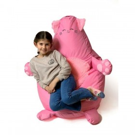 Puff GO GIFT Rosa Oxford Gatto 130 x 90 cm