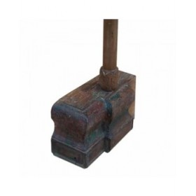 Tavolo aggiuntivo Alexandra House Living Marrone Legno Riciclato 23 x 49 x 46 cm