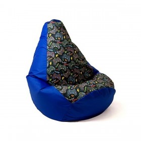 Puff GO GIFT Azzurro Oxford tejido antidesgarros 140 x 100 cm
