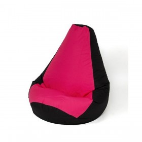 Puff GO GIFT Nero Rosa 105 x 80 cm Pera