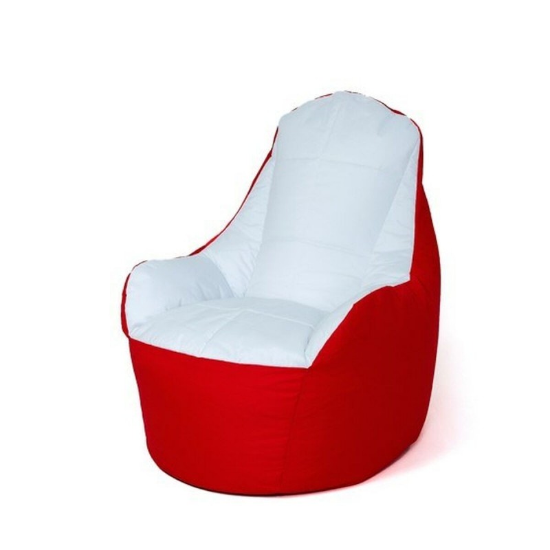 Puff GO GIFT Bianco Rosso Oxford tejido antidesgarros