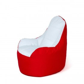 Puff GO GIFT Bianco Rosso Oxford tejido antidesgarros