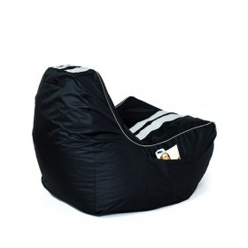 Puff GO GIFT Bianco Nero Oxford tejido antidesgarros 140 x 100 x 100 cm 140 x 100 cm