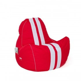 Puff GO GIFT Bianco Rosso Oxford tejido antidesgarros 140 x 100 x 100 cm 140 x 100 cm