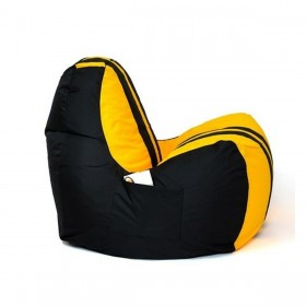 Puff GO GIFT Giallo Nero Oxford tejido antidesgarros 140 x 100 x 100 cm 140 x 100 cm