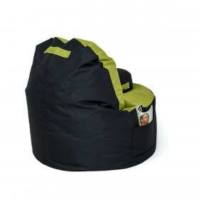 Puff GO GIFT Nero Oliva Oxford tejido antidesgarros 120 x 80 x 80 cm