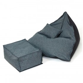 Puff GO GIFT Grigio Oxford tejido antidesgarros
