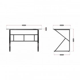 Scrivania Gaming Huzaro HZ-Hero 1.6 Black Nero 120 x 75 x 60 cm