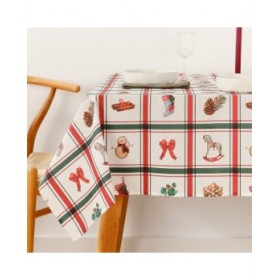 Tovaglia in resina antimacchia Belum Scottish Christmas Multicolore 300 x 150 cm