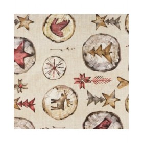 Tovaglia in resina antimacchia Belum Wooden Christmas Multicolore 100 x 150 cm