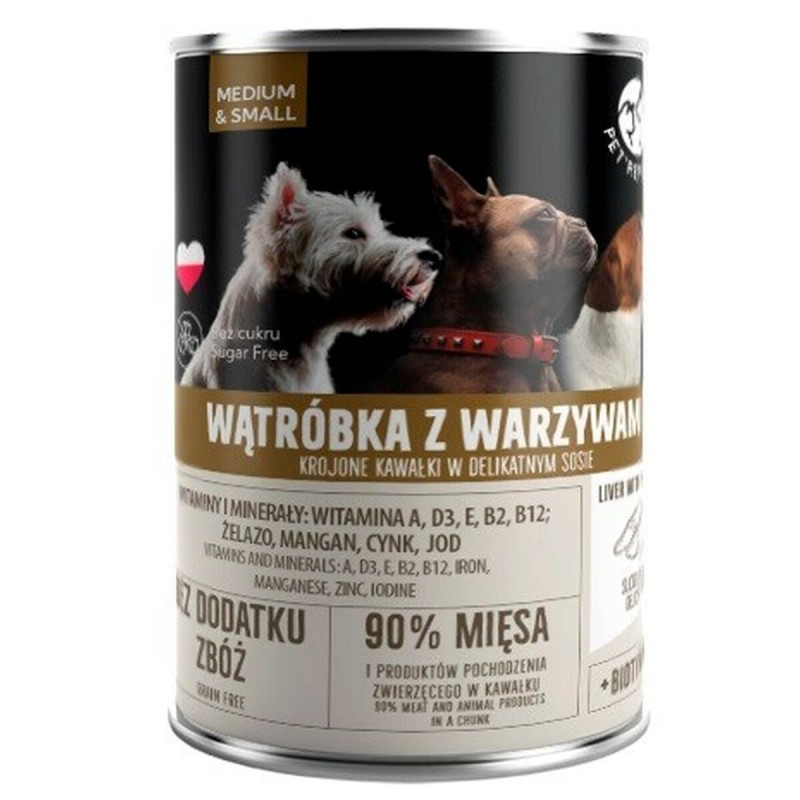 Cibo umido PETREPUBLIC Adult Medium Carne di manzo e vitello 400 g