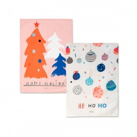 Panno da Cucina HappyFriday Xmas Ho Ho Ho Multicolore 70 x 50 cm (2 Unità)