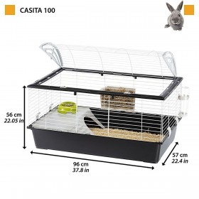 Gabbia Ferplast 100 Metallo Plastica 96 x 57 x 56 cm