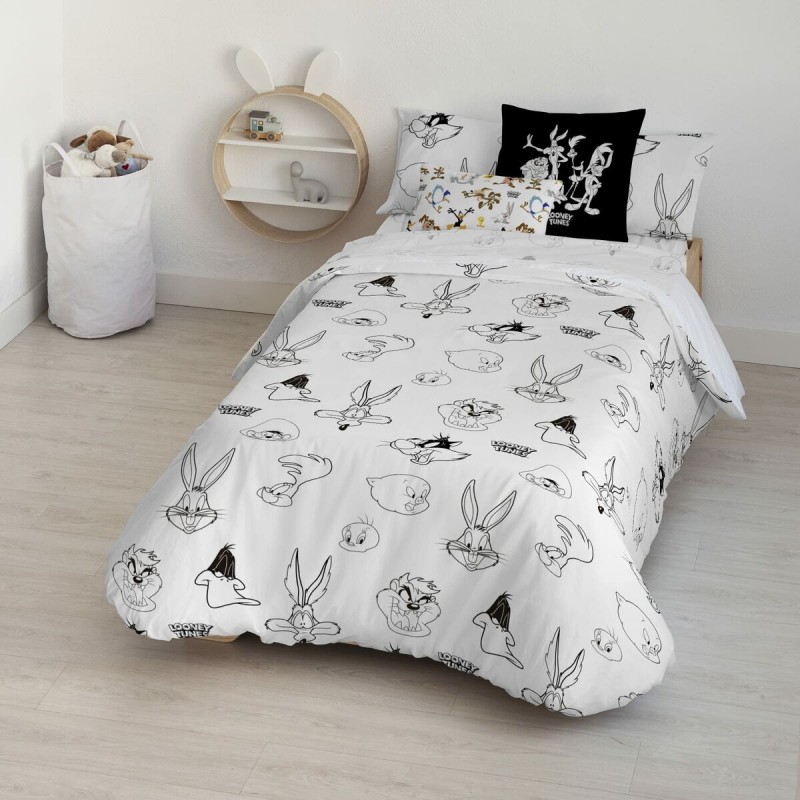 Copripiumino Looney Tunes Looney B&W Bianco black 140 x 200 cm