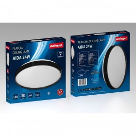 Lampadario Activejet AJE-AIDA 24W Bianco Nero 80 24 W (4000 K)