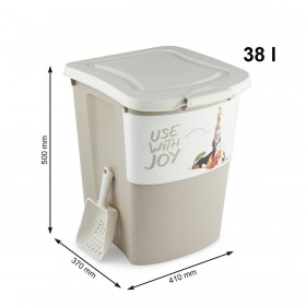 Secchio contenitore Rotho Beige Plastica
