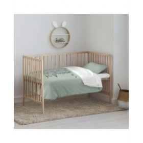 Set di copripiumino Kids&Cotton Italo Big Menta 100 x 120 cm
