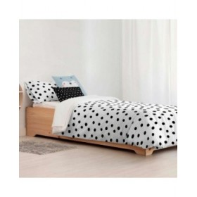 Copripiumino Kids&Cotton Kibo Bianco Nero 180 x 220 cm