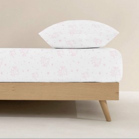 Lenzuolo con angoli aderenti Peppa Pig Bianco Rosa Singolo