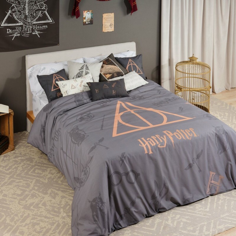 Copripiumino Harry Potter Deathly Hallows Multicolore 175 Fili 140 x 200 cm Singolo
