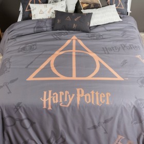 Copripiumino Harry Potter Deathly Hallows Multicolore 175 Fili 140 x 200 cm Singolo