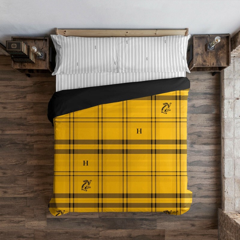 Copripiumino Harry Potter Hufflepuff Giallo Multicolore 175 Fili 180 x 220 cm Singolo