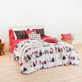 Copripiumino Decolores Laponia Multicolore 175 Fili 260 x 240 cm Osimano