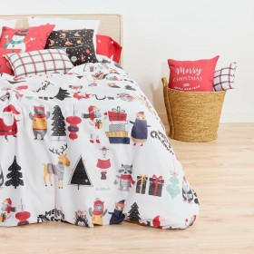 Copripiumino Decolores Laponia Multicolore 175 Fili 260 x 240 cm Osimano