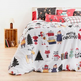 Copripiumino Decolores Laponia Multicolore 175 Fili 260 x 240 cm Osimano