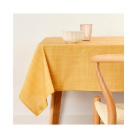 Tovaglia in resina antimacchia Belum Liso Senape 150 x 150 cm