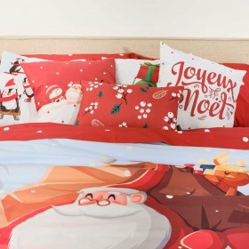 Copripiumino Decolores Laponia Multicolore 175 Fili 260 x 240 cm Osimano