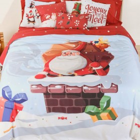 Copripiumino Decolores Laponia Multicolore 175 Fili 200 x 200 cm Piazza e mezza