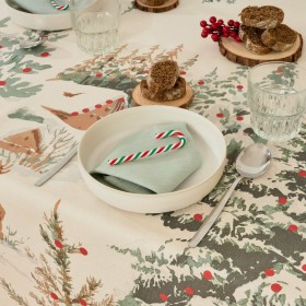 Tovaglia antimacchia Belum Christmas Deer Multicolore 240 x 155 cm