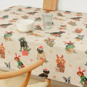 Tovaglia in resina antimacchia Belum Christmas Multicolore 150 x 150 cm