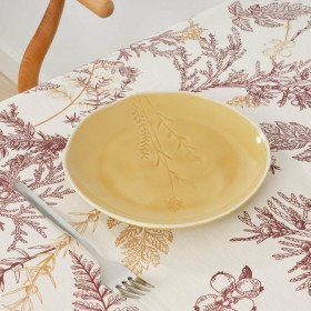 Tovaglia in resina antimacchia Belum Christmas Bianco Rosso 150 x 150 cm