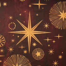 Tovaglia in resina antimacchia Belum Christmas Rosso Dorato 250 x 150 cm