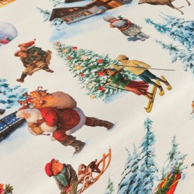 Tovaglia in resina antimacchia Belum  Christmas Landscape Multicolore 150 x 150 cm