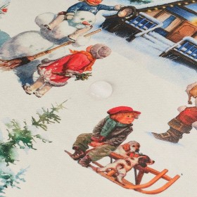 Tovaglia in resina antimacchia Belum  Christmas Landscape Multicolore 150 x 150 cm