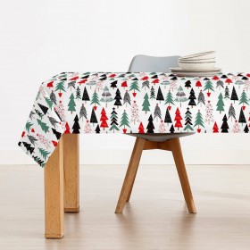 Tovaglia in resina antimacchia Belum Laponia Bianco Nero Rosso Verde 200 x 150 cm