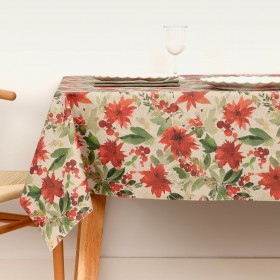 Tovaglia in resina antimacchia Belum Merry Christmas Multicolore 150 x 150 cm