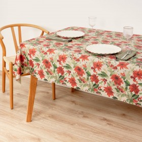 Tovaglia in resina antimacchia Belum Merry Christmas Multicolore 150 x 150 cm