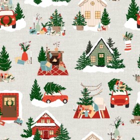 Tovaglia in resina antimacchia Belum Merry Christmas Multicolore 100 x 150 cm