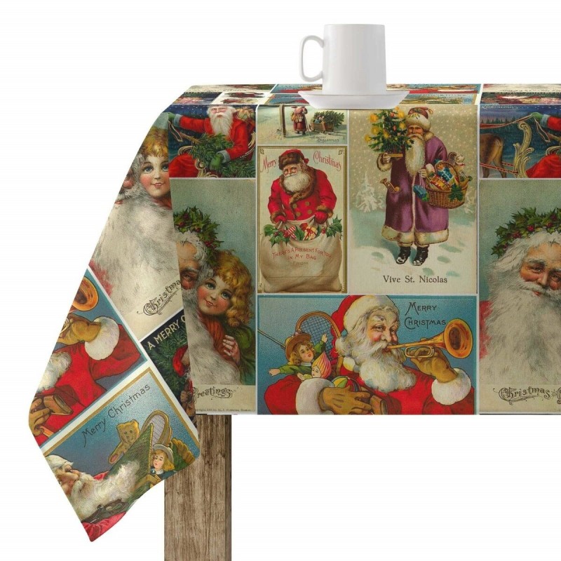 Tovaglia in resina antimacchia Belum Vintage Christmas Multicolore 200 x 150 cm