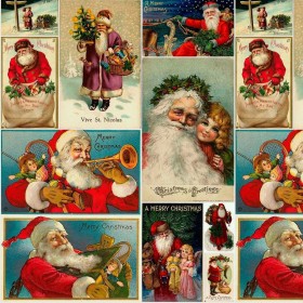Tovaglia in resina antimacchia Belum Vintage Christmas Multicolore 200 x 150 cm