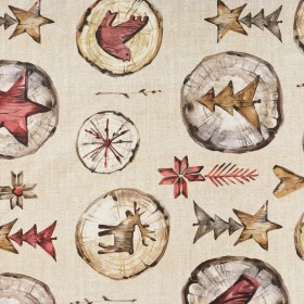 Tovaglia in resina antimacchia Belum Wooden Christmas Multicolore 200 x 150 cm