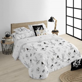 Copripiumino Looney Tunes Looney B&W Multicolore 175 Fili 180 x 220 cm